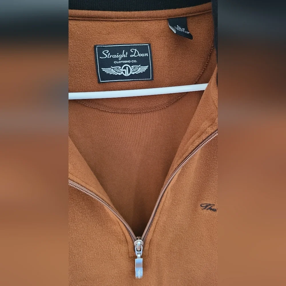 Straight Down Quarter zip pullover‎ sweatshirt with collar golf attire DC